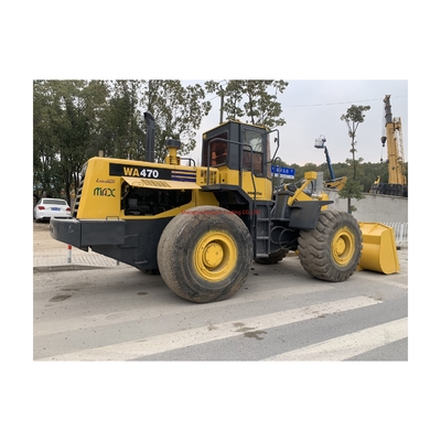 Japan Origin 21Ton Used Komatsu WA470 Wheel Loaders Rated Load 7 Ton Ready to Work
