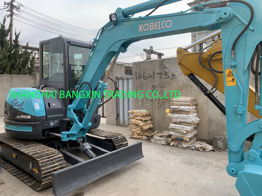 good condition Kobelco SK55SR mini excavator strong power and hydraulic stability