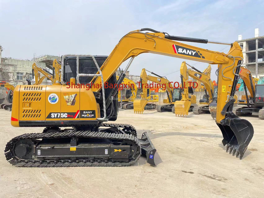Second Hand Digger Machinery with Used Mini Excavator SANY SY75C Machine Weight 7500 KG