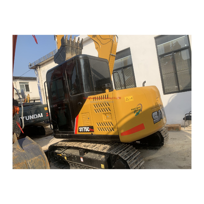 Global Used Sany SY75 Crawler Excavator with Original Hydraulic Valve