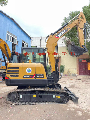 Global Sany SY55C Excavator with Blade Moving Type Crawler Loader